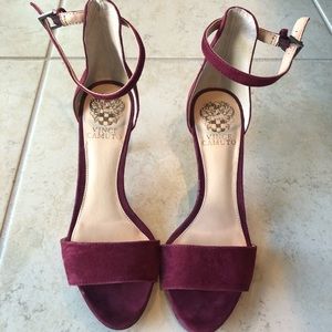 Burgundy Suede Vince Camuto Sandals
